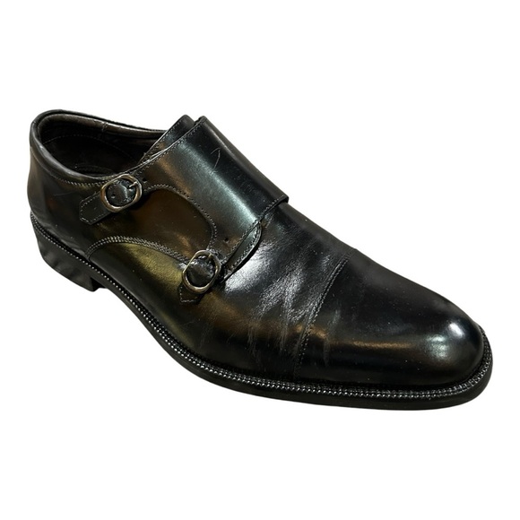 Studio Belvedere Frost Men’s Dress Black Leather Shoes Size 12 D Made in Brazil - Picture 12 of 14